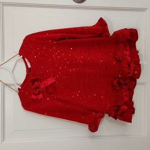 Girls Rare Editions Sequence Holiday Top - Size 3T